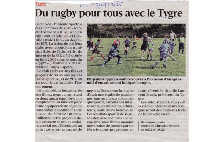 Le Tygre à l’honneur dans le Républicain Lorrain
